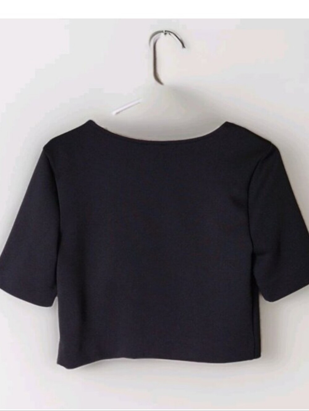 Express Top Small Cropped Knit Short Sleeve - Picture 9 of 9